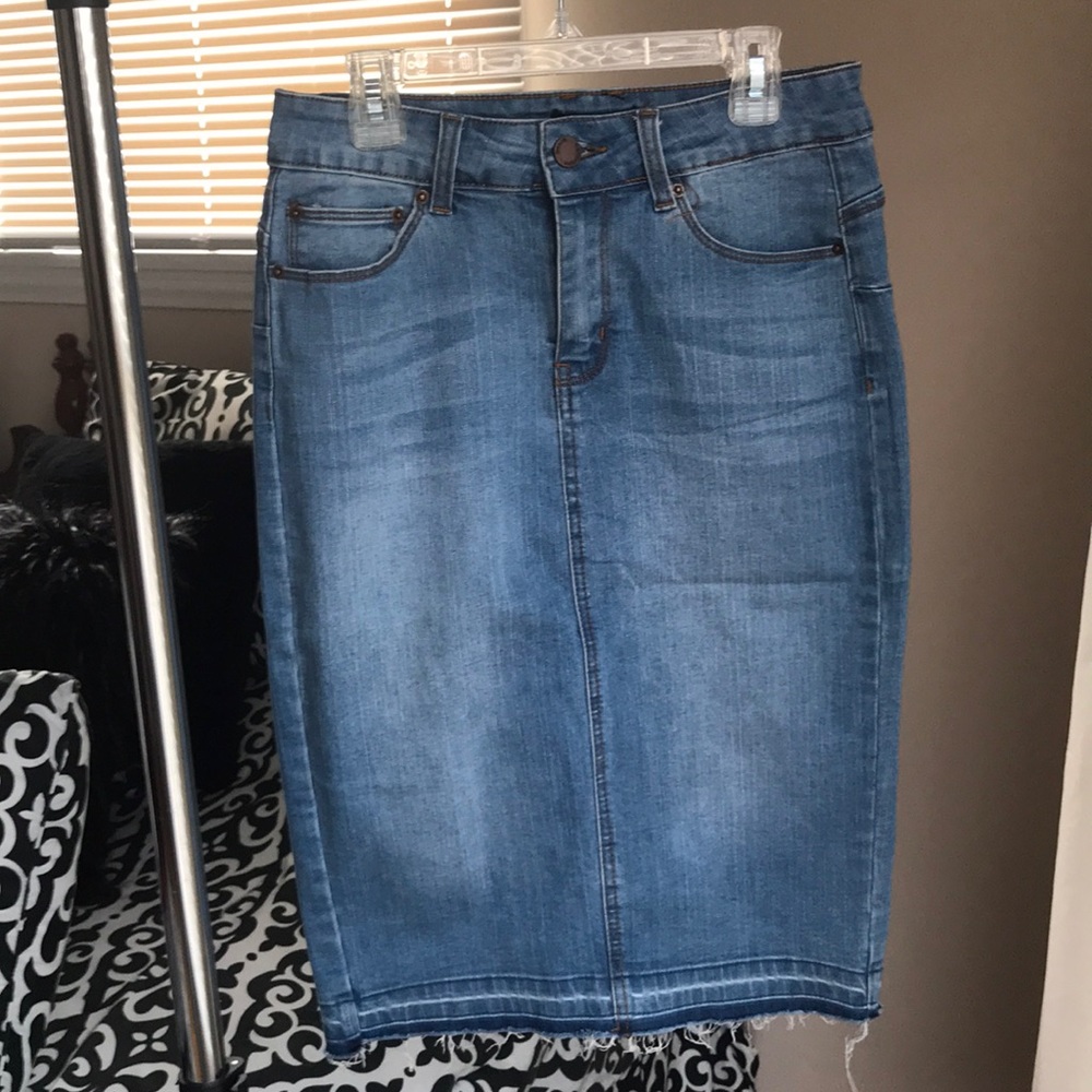 Jean Pencil Skirt